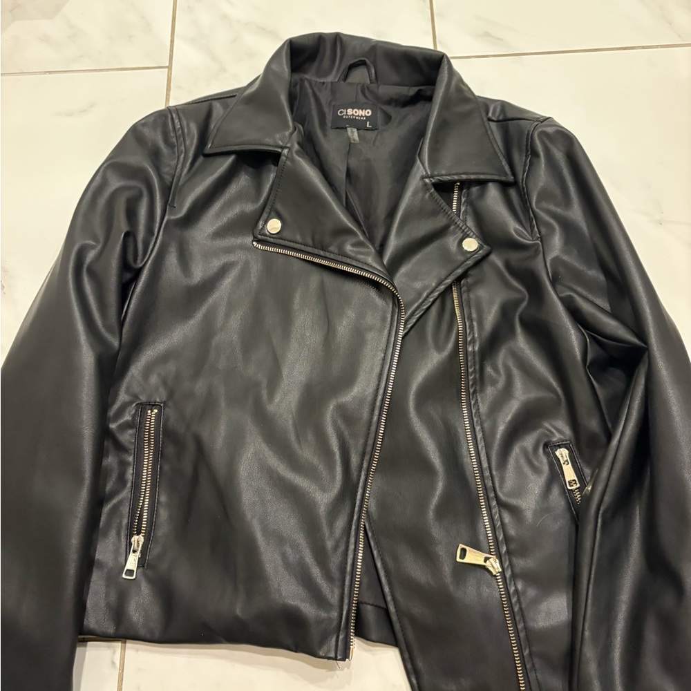 Black Leather Jacket Cropped